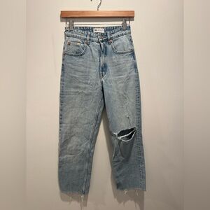 Zara distressed High waisted jeans 0
